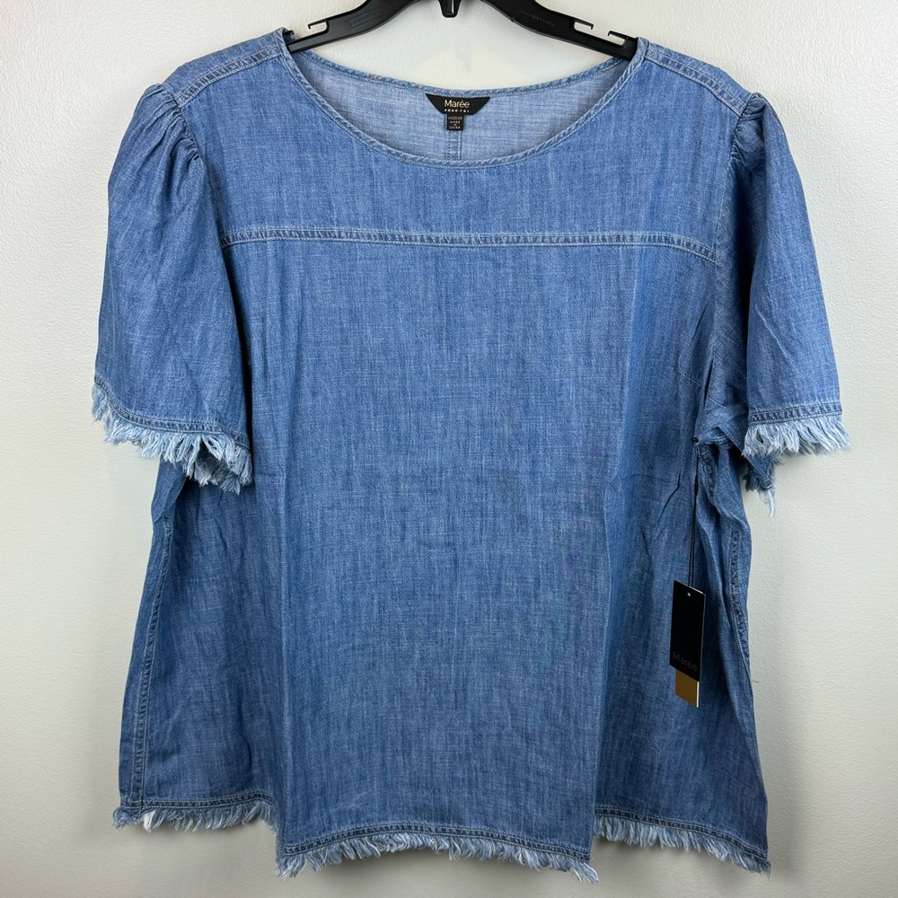NWT Maree Pour Toi Denim Shirt 4X (26/28) - Picture 2 of 7